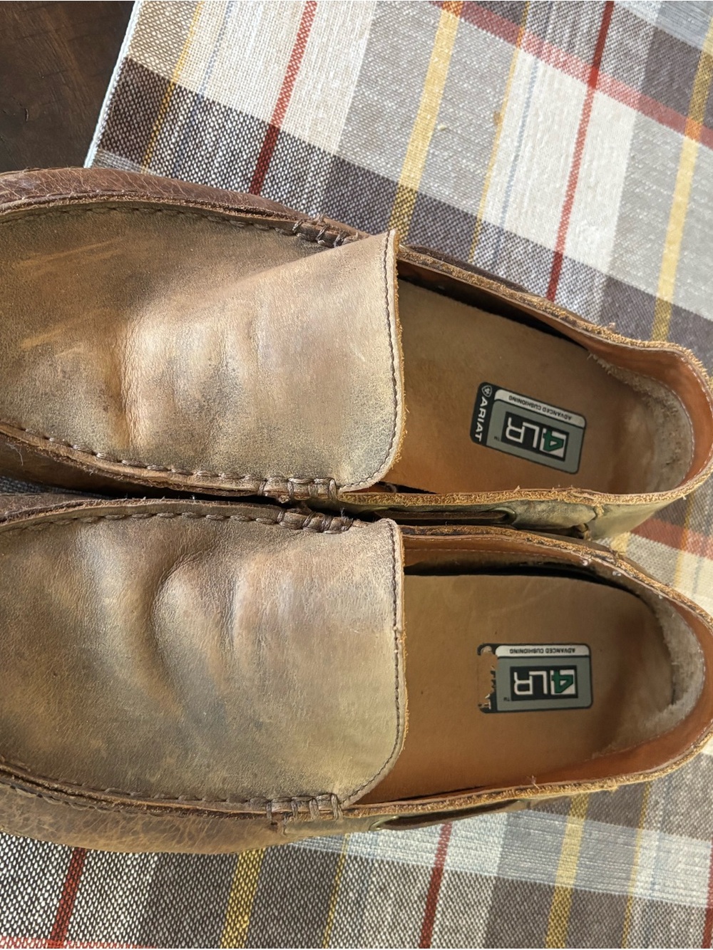 Ariat Men's Tan Leather Slip-On Loafers